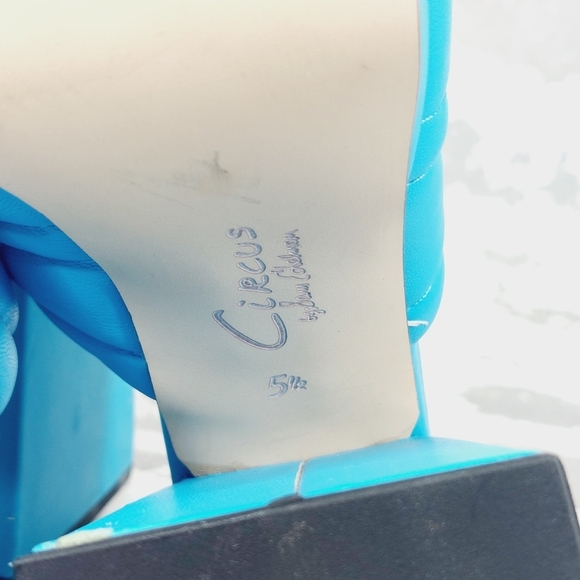 New Circus By Sam Edelman Marlie Blue Platform Block Heel Heel Slides i684 - Picture 13 of 15